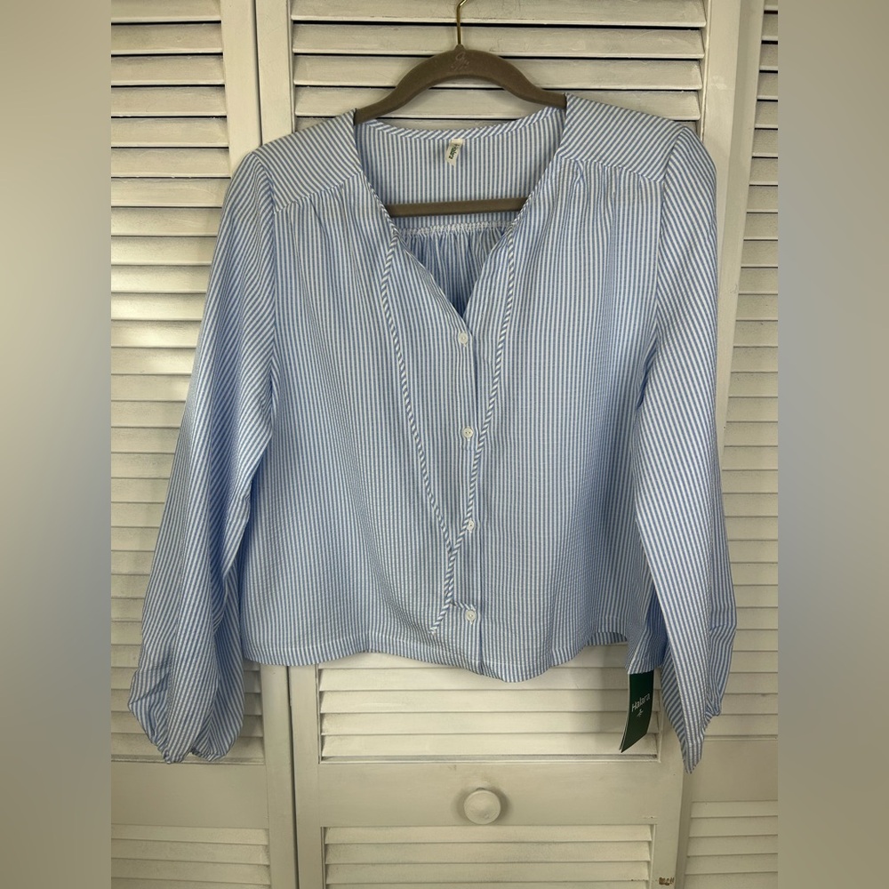 Halara Blue Striped Women's Top Size M
